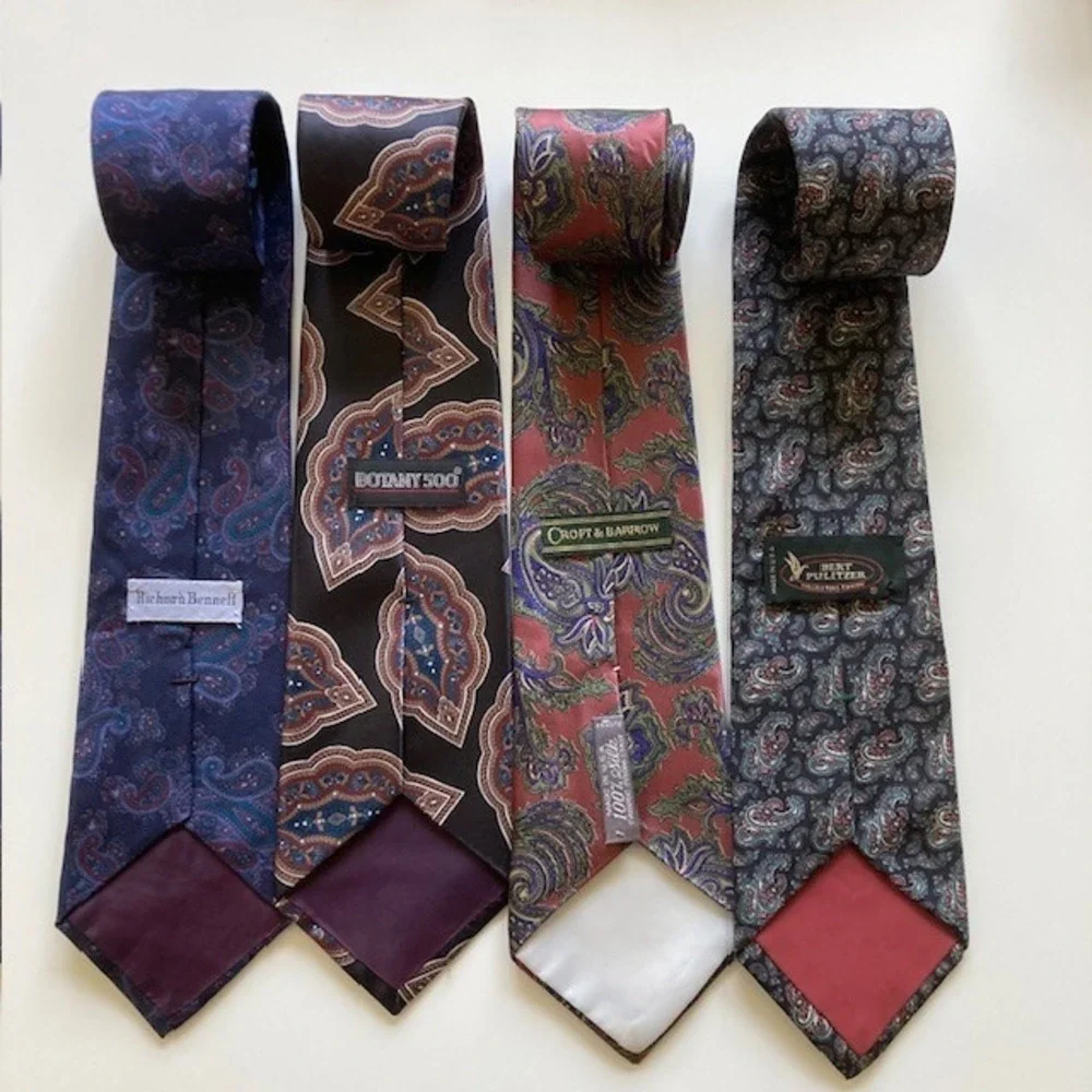 Paisley Silk Ties Lot of 4
